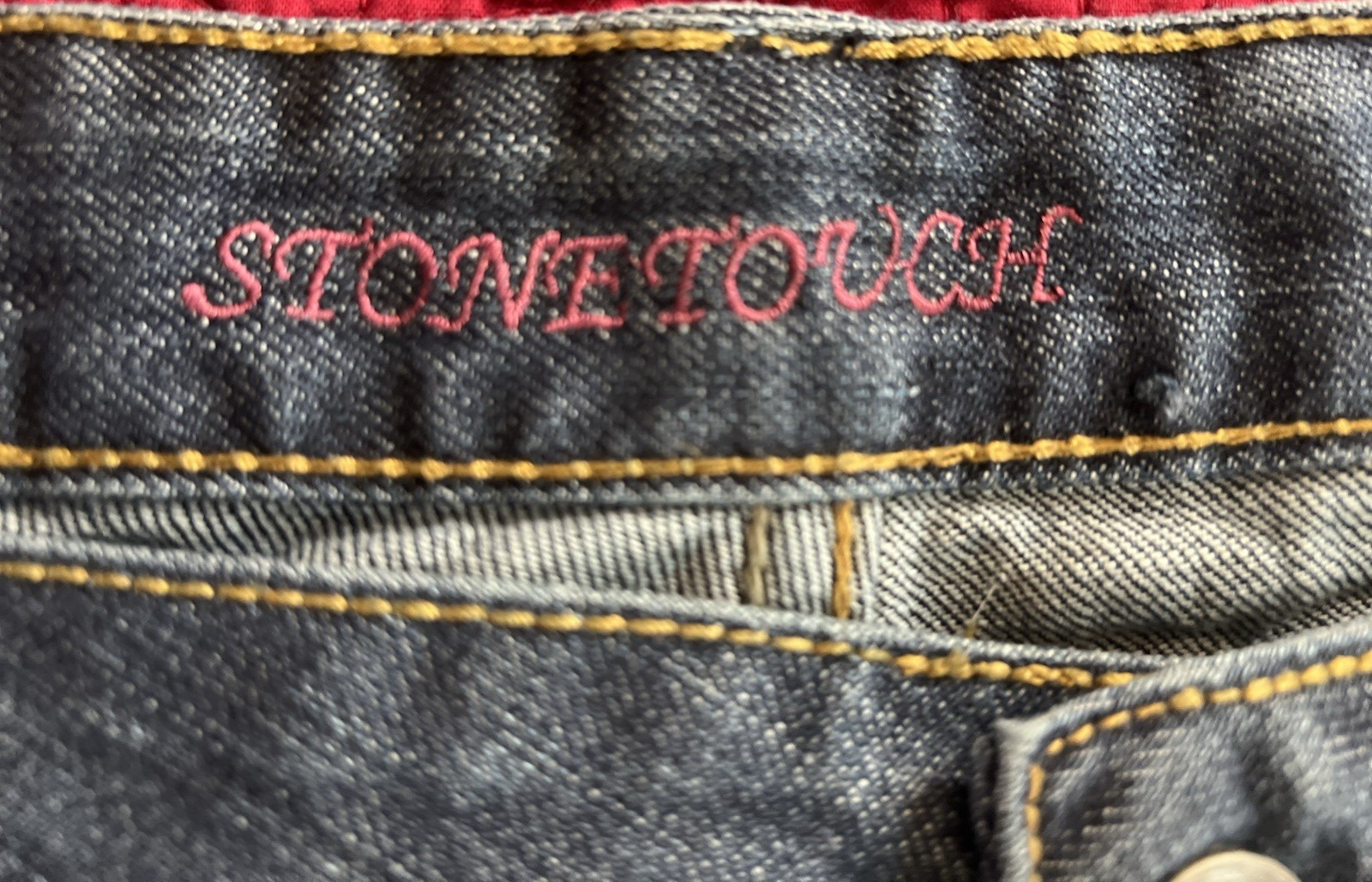 Stone Touch Distressed Straight-Leg Jeans – Vintage Wash – W40 L34