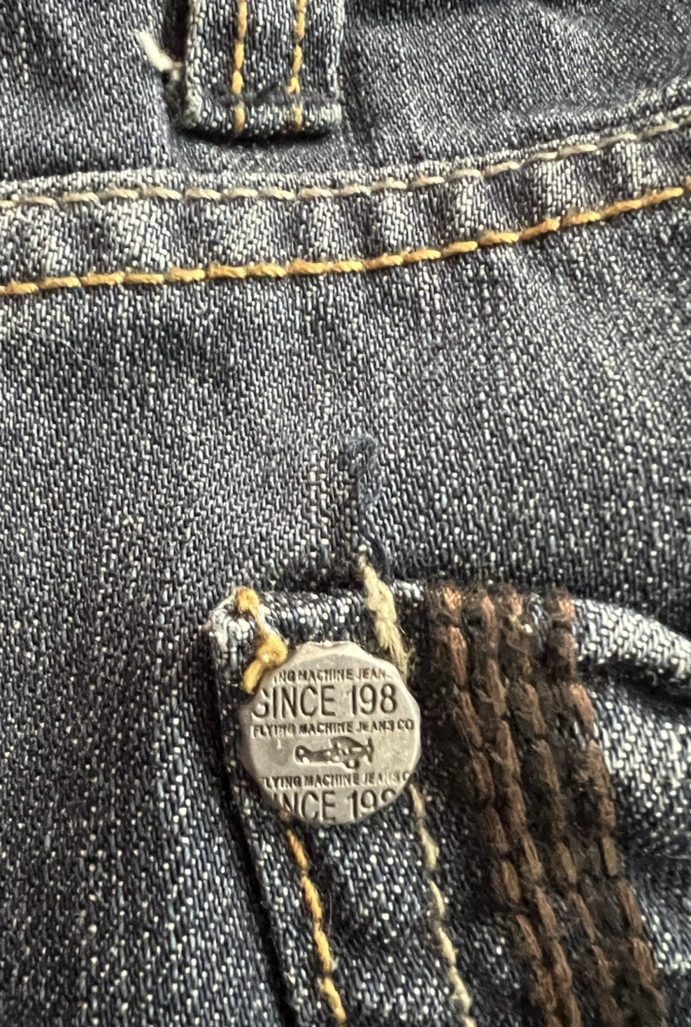 Stone Touch Distressed Straight-Leg Jeans – Vintage Wash – W40 L34