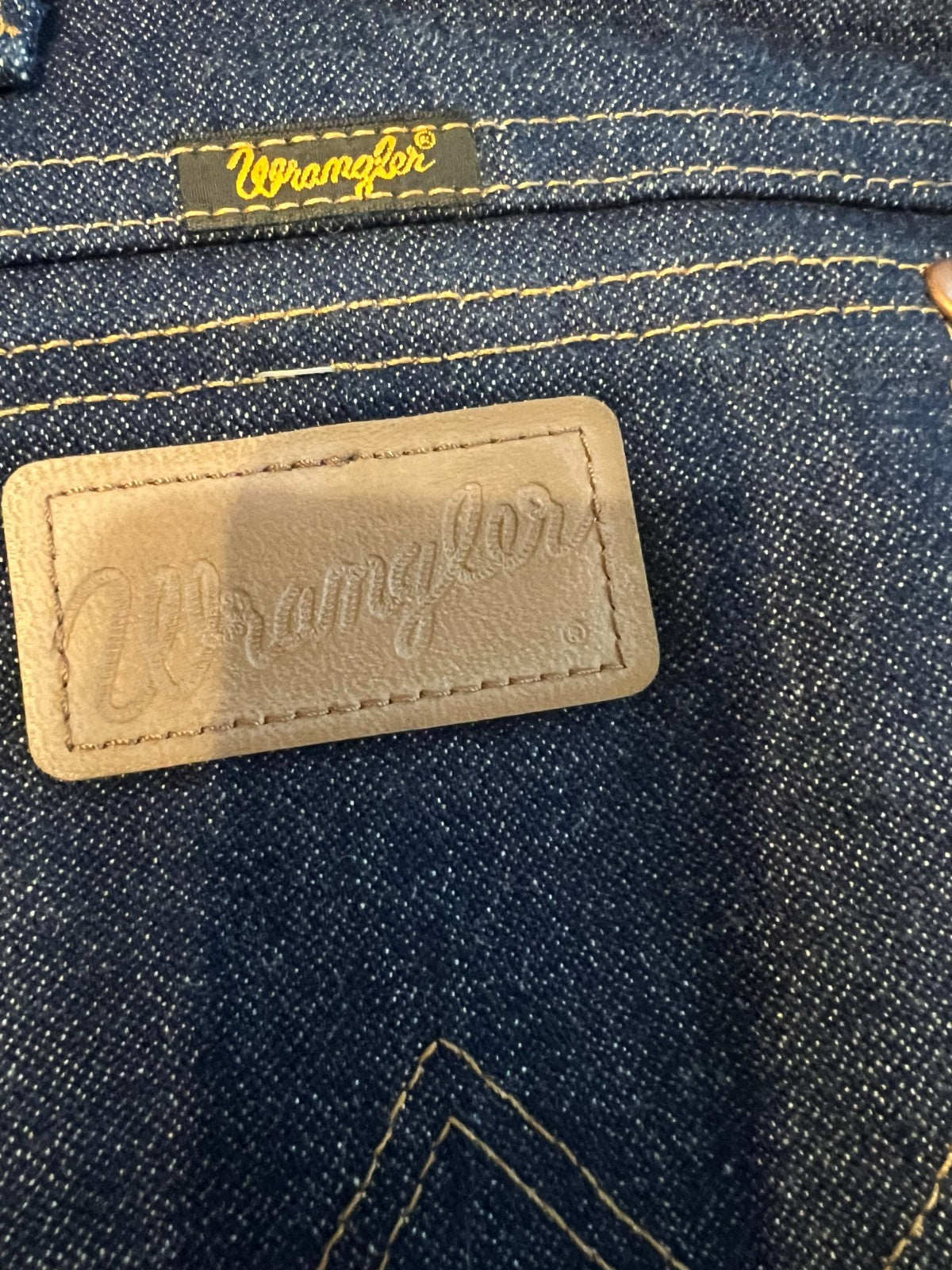 Wrangler 13MWZ Cowboy Cut Original Fit Men's Jeans 50x32 Dark Wash Rigid