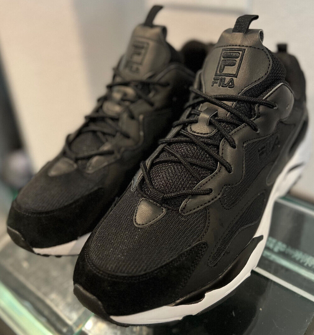 FILA Ray Tracer Black White Men's 10