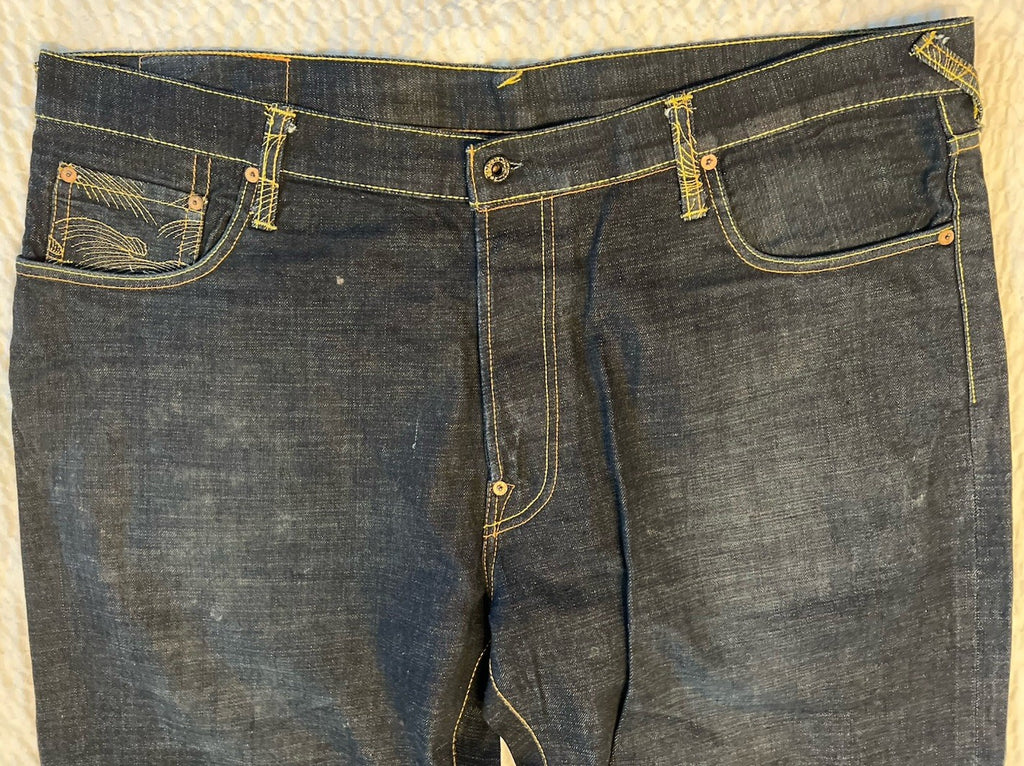 RMC Martin Ksohoh Lot 1002 Jeans Dual Embroidered Pockets – Black – Size 40