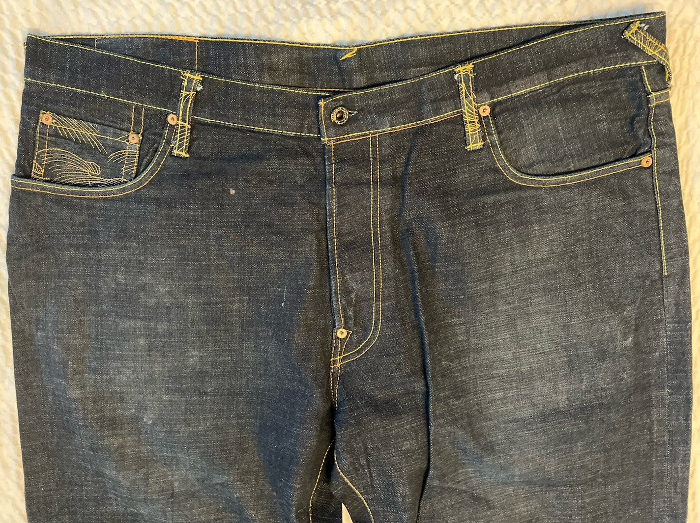 RMC Martin Ksohoh Lot 1002 Jeans Dual Embroidered Pockets – Black – Size 40
