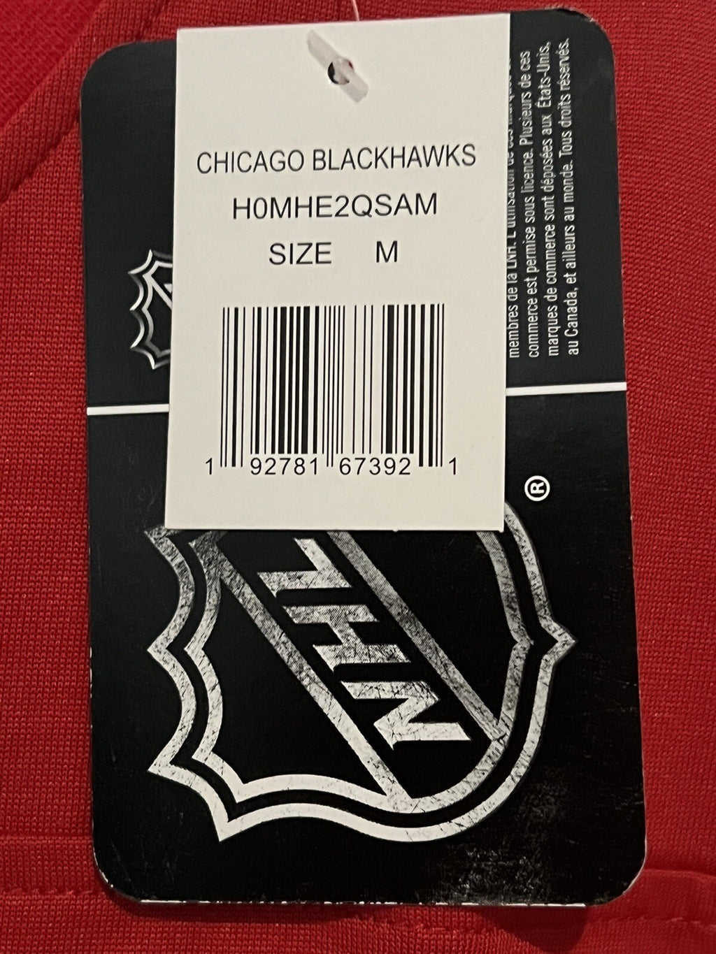 NHL Chicago Blackhawks Jersey – Red/White – Size M