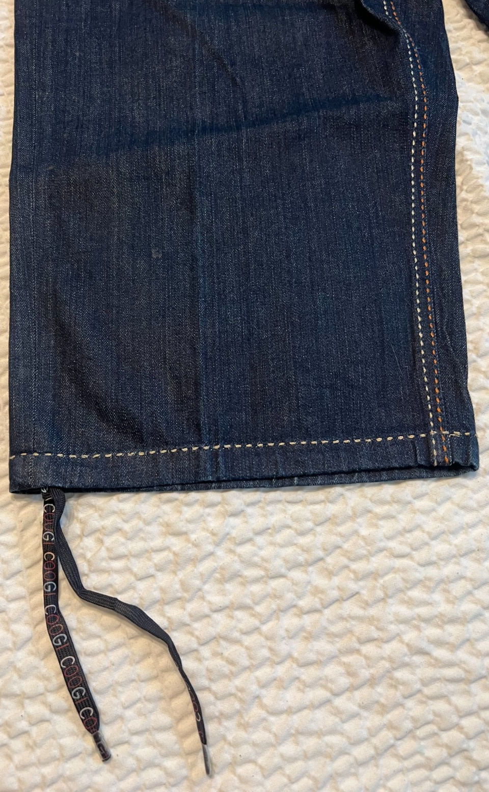 COOGI Embroidered Pocket Baggy Jeans – Dark Wash – W38