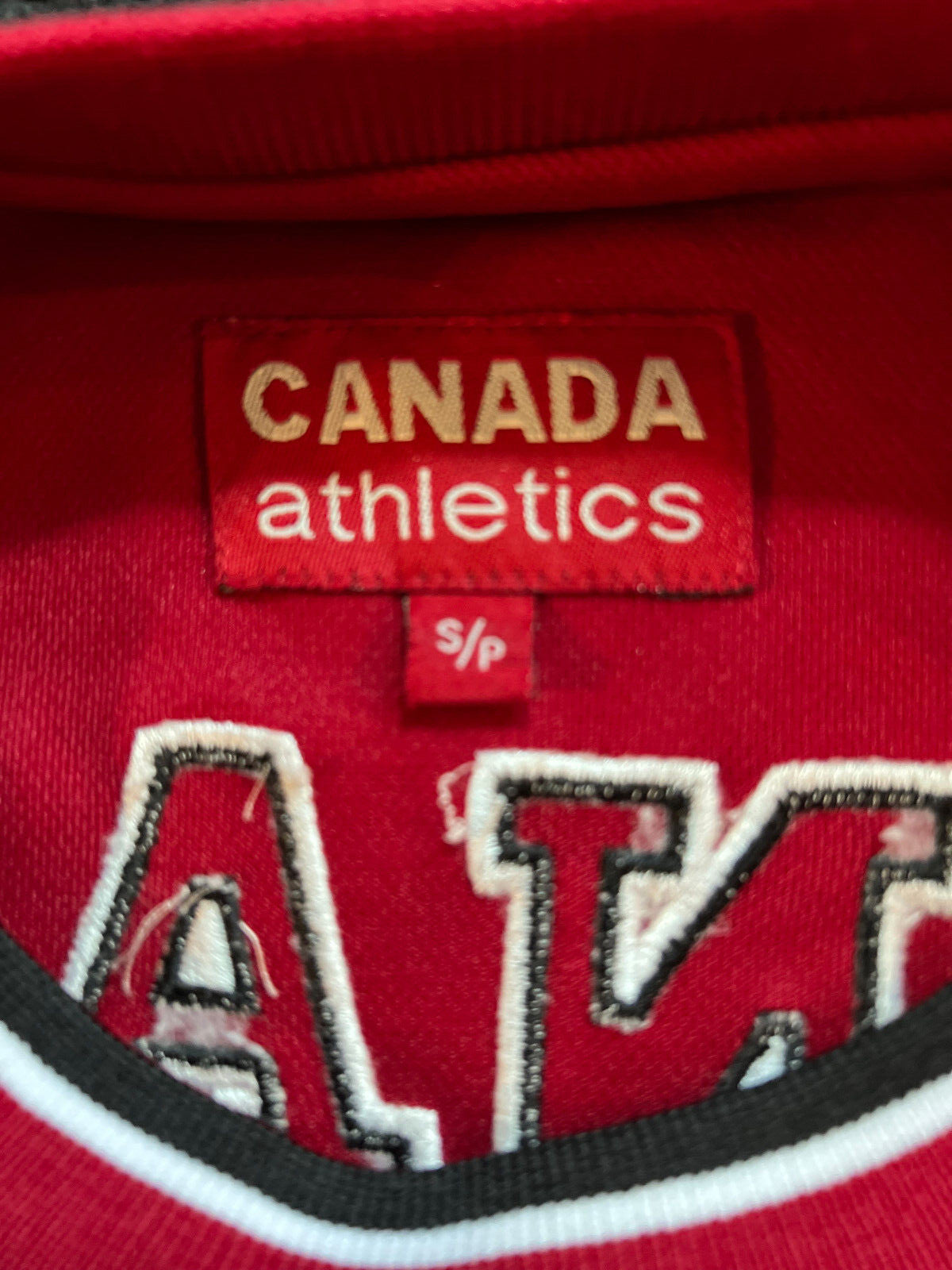Canada Athletics Hockey Jersey Maple Leaf Patch – Red – Size S