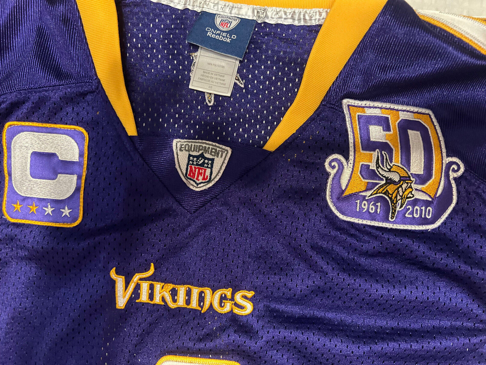 Brett Favre #4 Minnesota Vikings Jersey – Reebok – Size 48