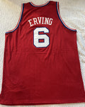 Mitchell & Ness Dr. J Philadelphia 76ers Jersey – Red – Size 56