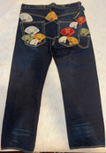The Year Of Fan Patch Embroidered Jeans – Dark Wash – 40x32