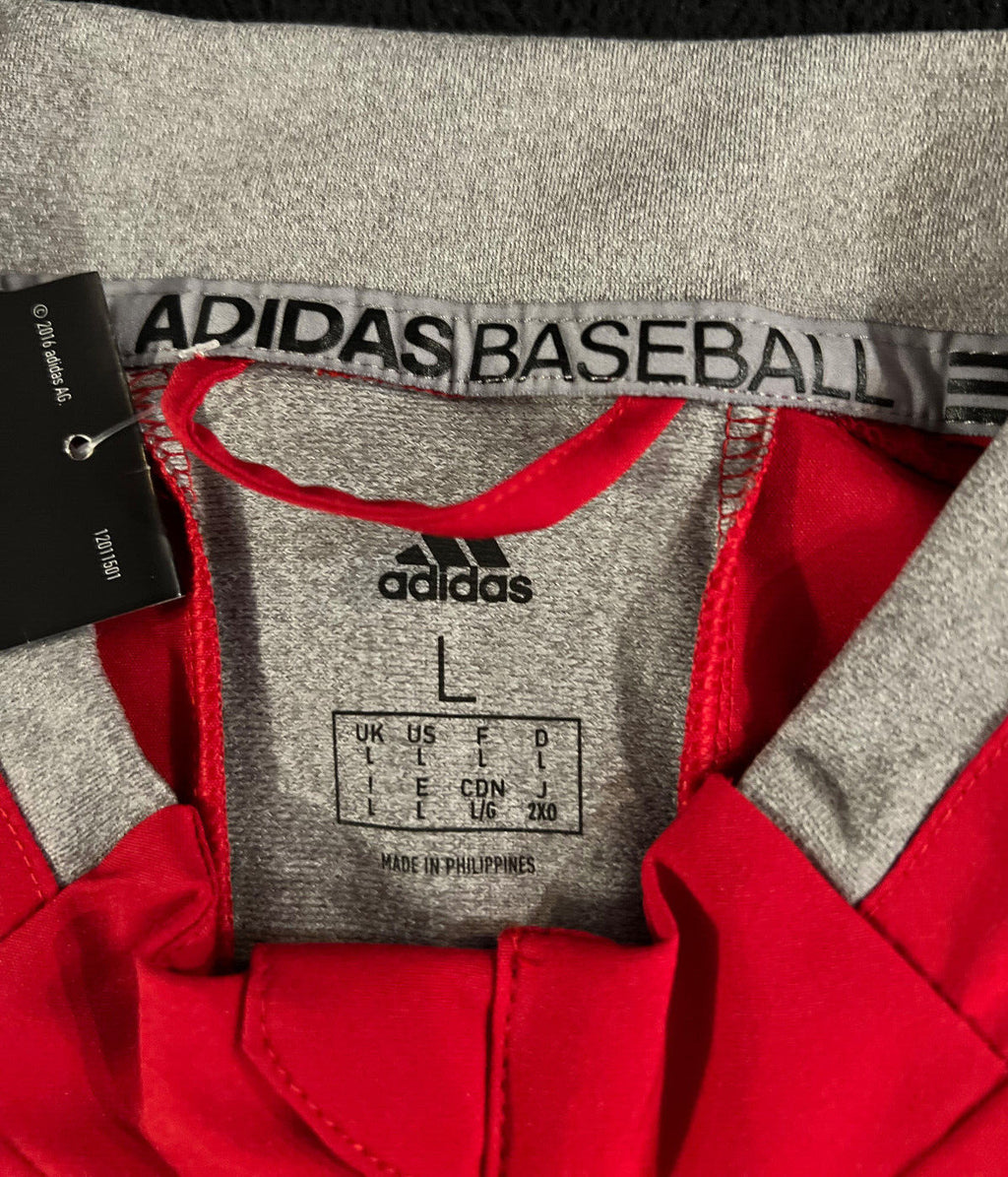 Adidas Baseball Ambassador's Red Sideline 1/4 Zip Jacket – Size L